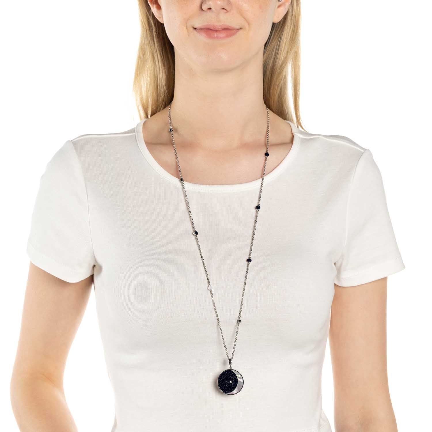 JEWELS BY LEONARDO Halskette Starlight - Paperclip Kette Silberfarben 70-77cm