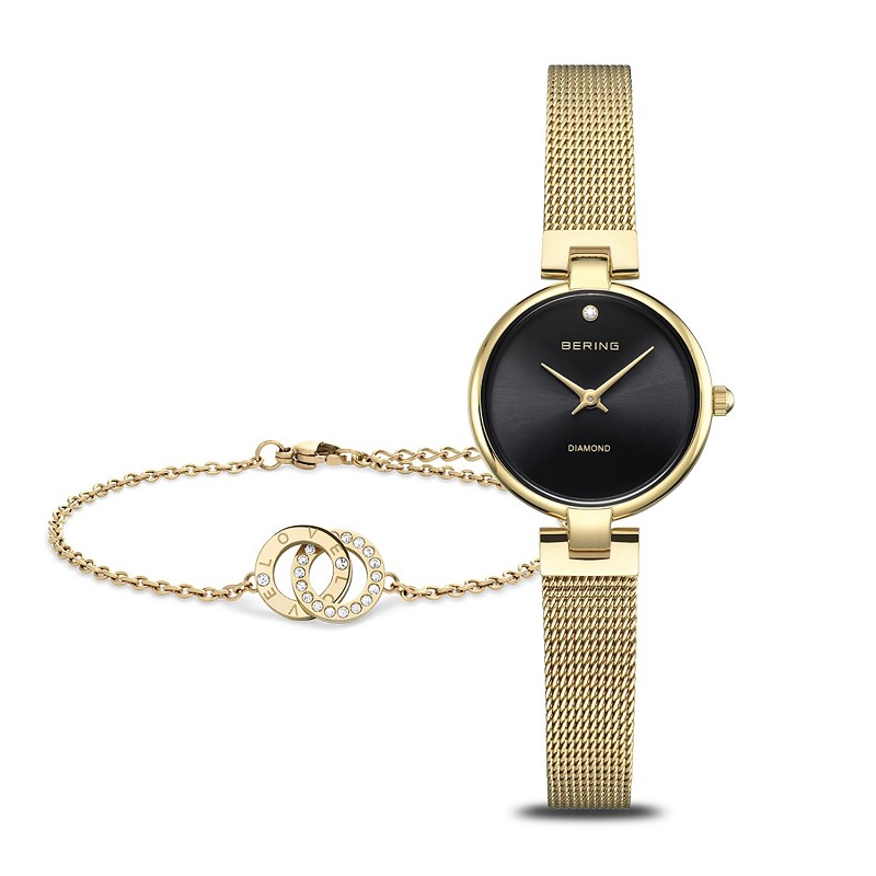 Bering Damenuhr mit Schmuck-Armband 17724-332-GWP