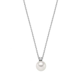 Viventy Anhänger mit Kette mit 1 Süsswasserperle & 1 Zirkonia