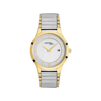 Adora Saphir Herrenuhr bicolor gelb