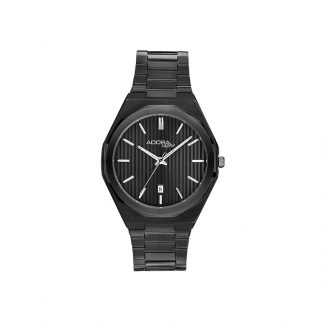 Adora Saphir Herrenuhr IP schwarz