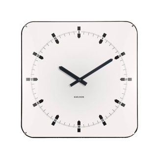 Wanduhr eckig Sucinto dome